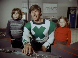 Dave Prowse as the 'Green Cross Code Man' (BFI/COI)