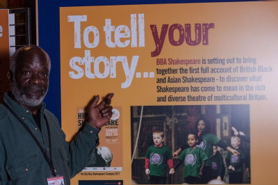 Joseph Marcell at the To Tell My Story exhibition. 