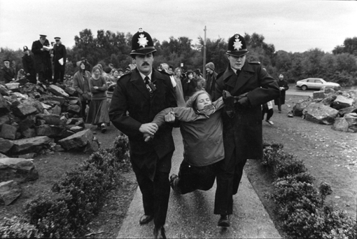 Rebecca Johnson being arrested (image used with permission from Rebecca Johnson).